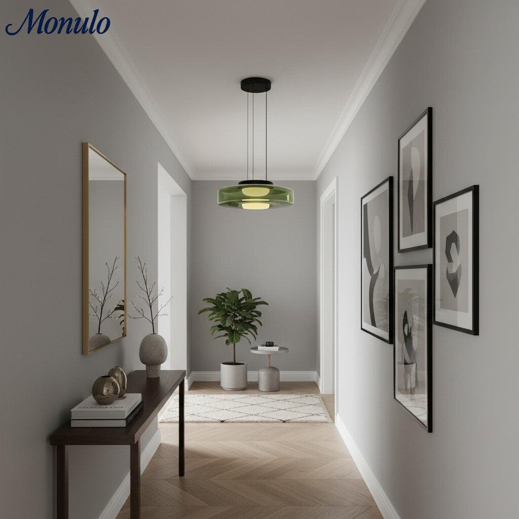 Verdoma Stacked Disc Form Glass Pendant Light Contemporary Nordic Lighting for Kitchens | Esilora