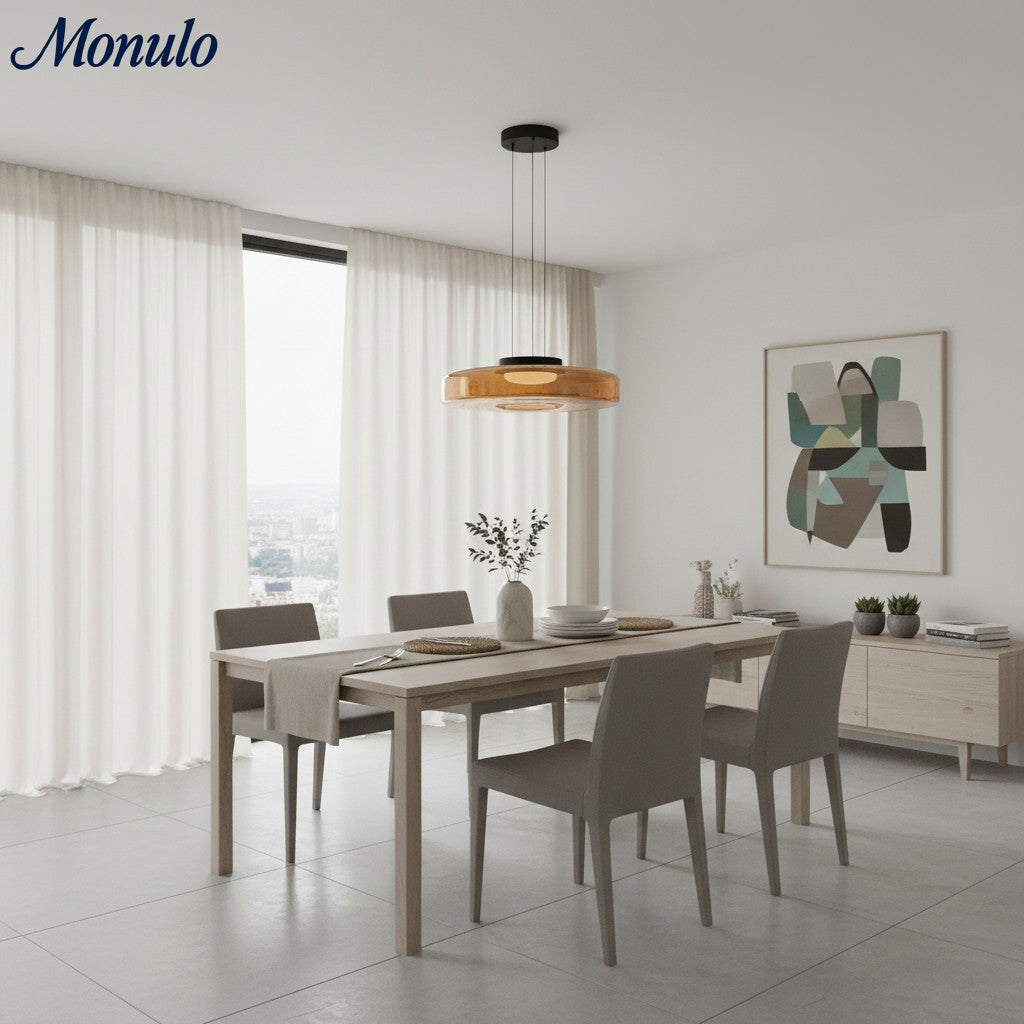 Verdoma Stacked Disc Form Glass Pendant Light Contemporary Nordic Lighting for Kitchens | Esilora