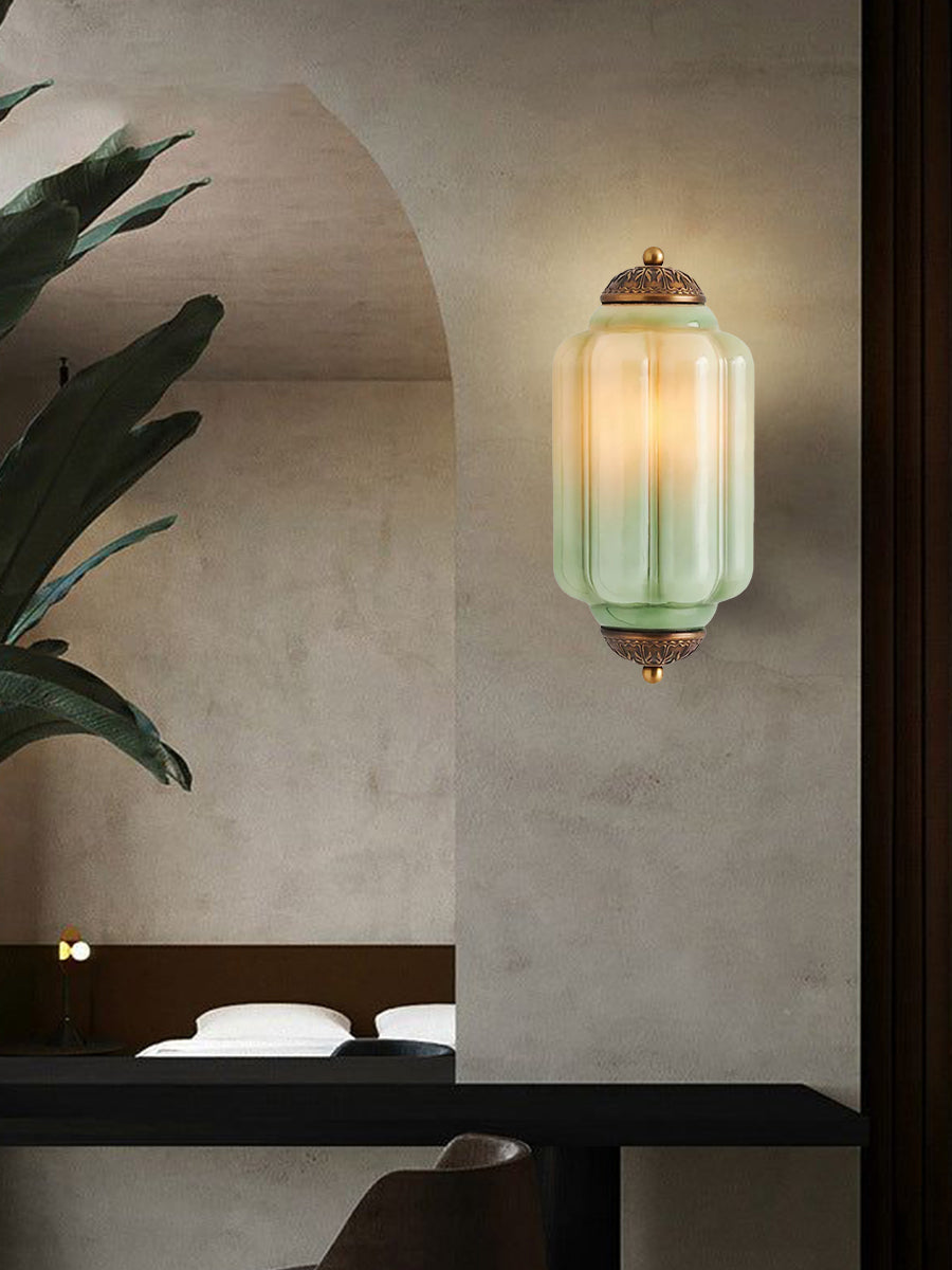 Vintage Milk Glass Flush Eloise Wall Sconce for Bedside Hallway | Esilora