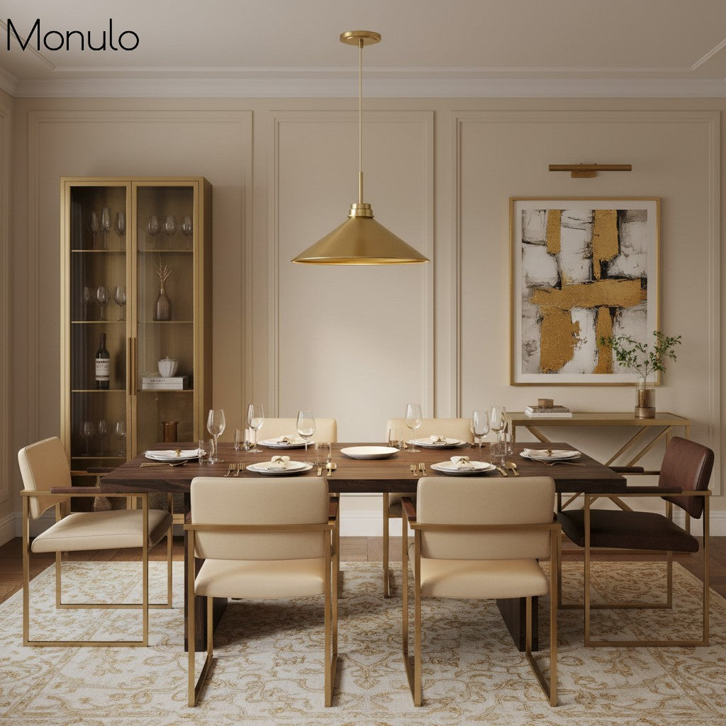 Aurenza Modern Farmhouse  Cone Pendant Light – Dimmable Kitchen and Entryway Lighting | Esilora