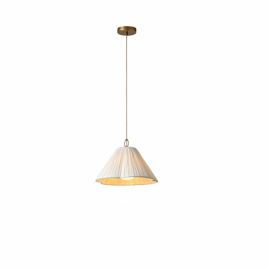 Luminella Textured Scalloped Shade Pendant – Designer Ceiling Light for Contemporary Interiors | Esilora