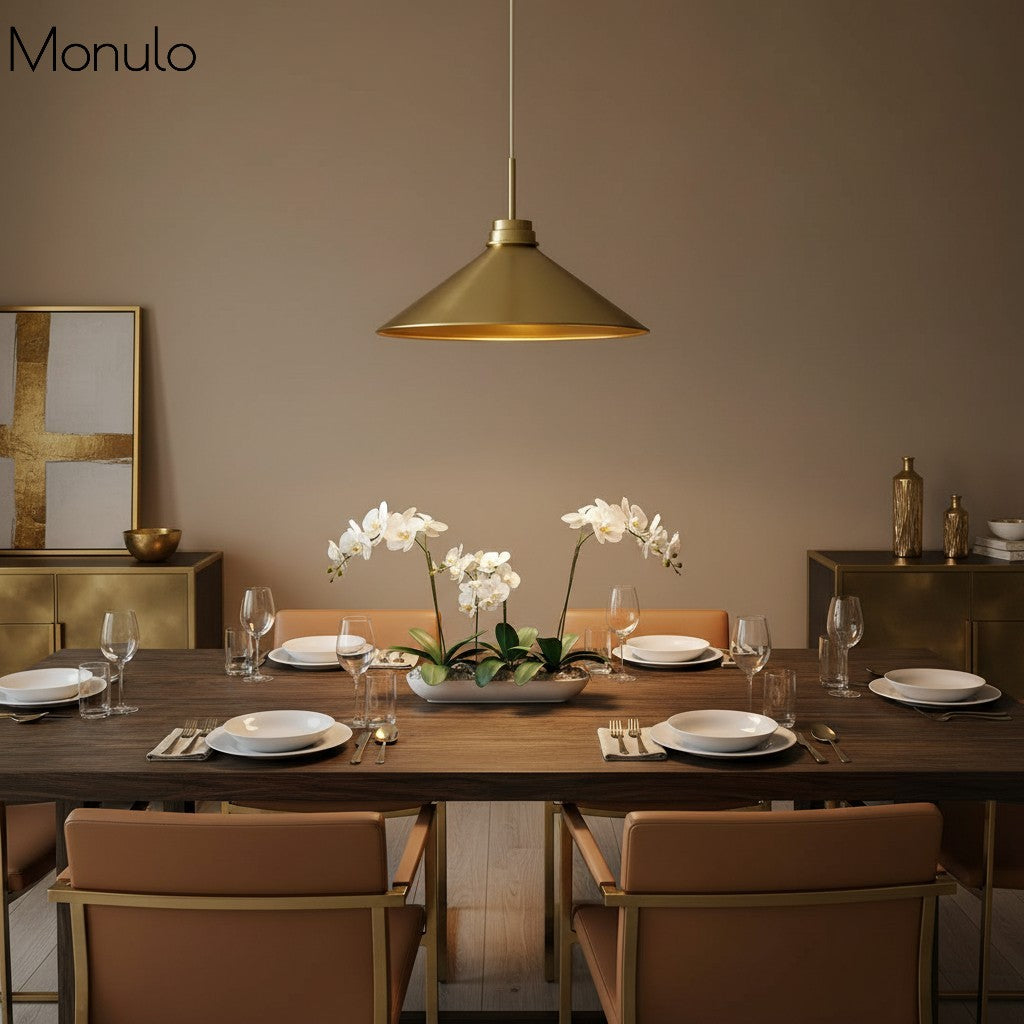 Aurenza Modern Farmhouse  Cone Pendant Light – Dimmable Kitchen and Entryway Lighting | Esilora