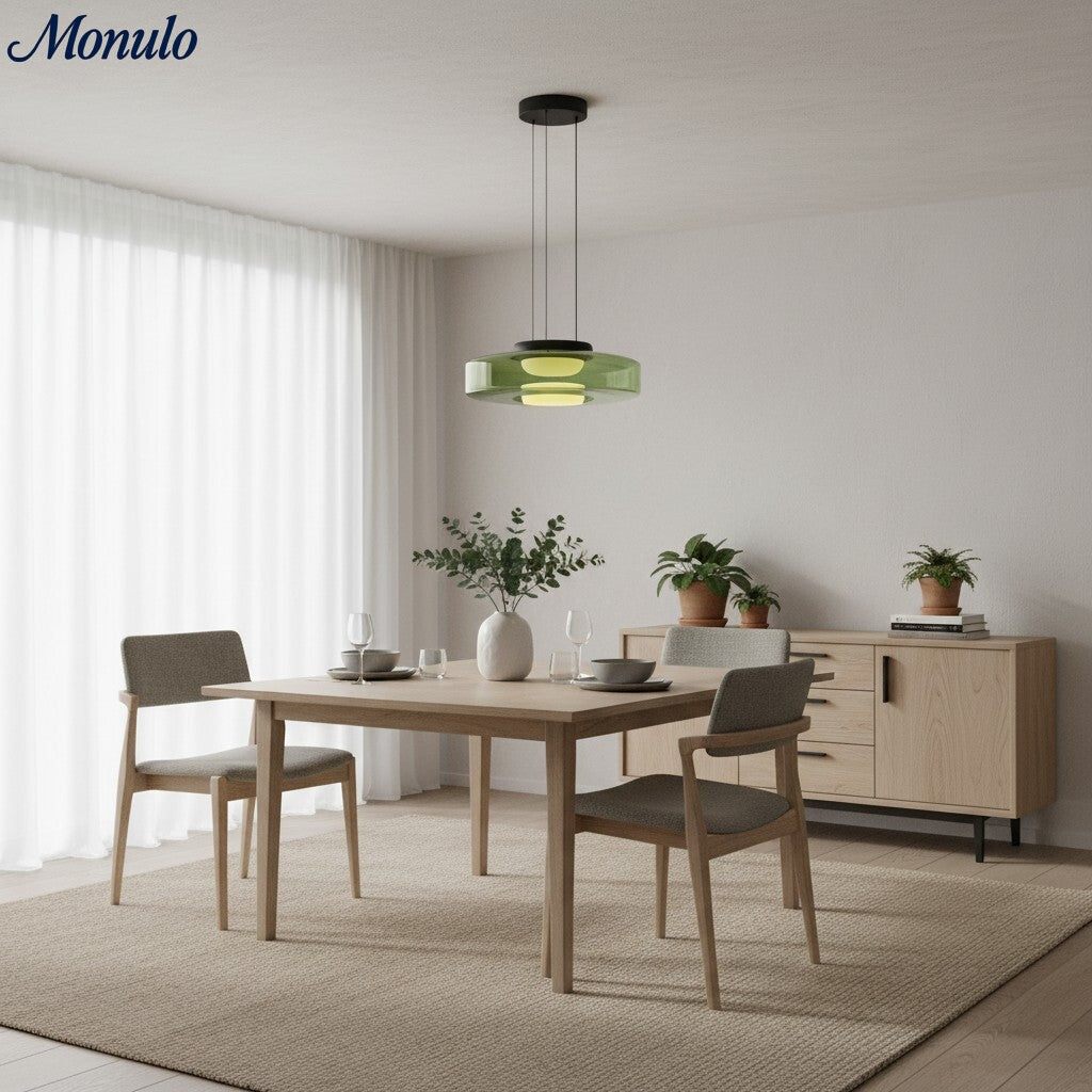 Verdoma Stacked Disc Form Glass Pendant Light Contemporary Nordic Lighting for Kitchens | Esilora