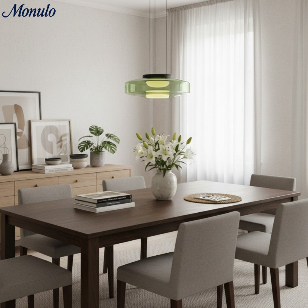 Verdoma Stacked Disc Form Glass Pendant Light Contemporary Nordic Lighting for Kitchens | Esilora