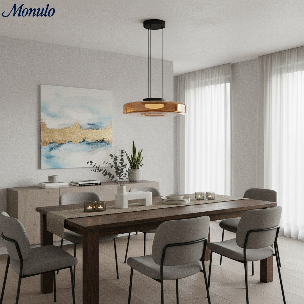 Verdoma Stacked Disc Form Glass Pendant Light Contemporary Nordic Lighting for Kitchens | Esilora