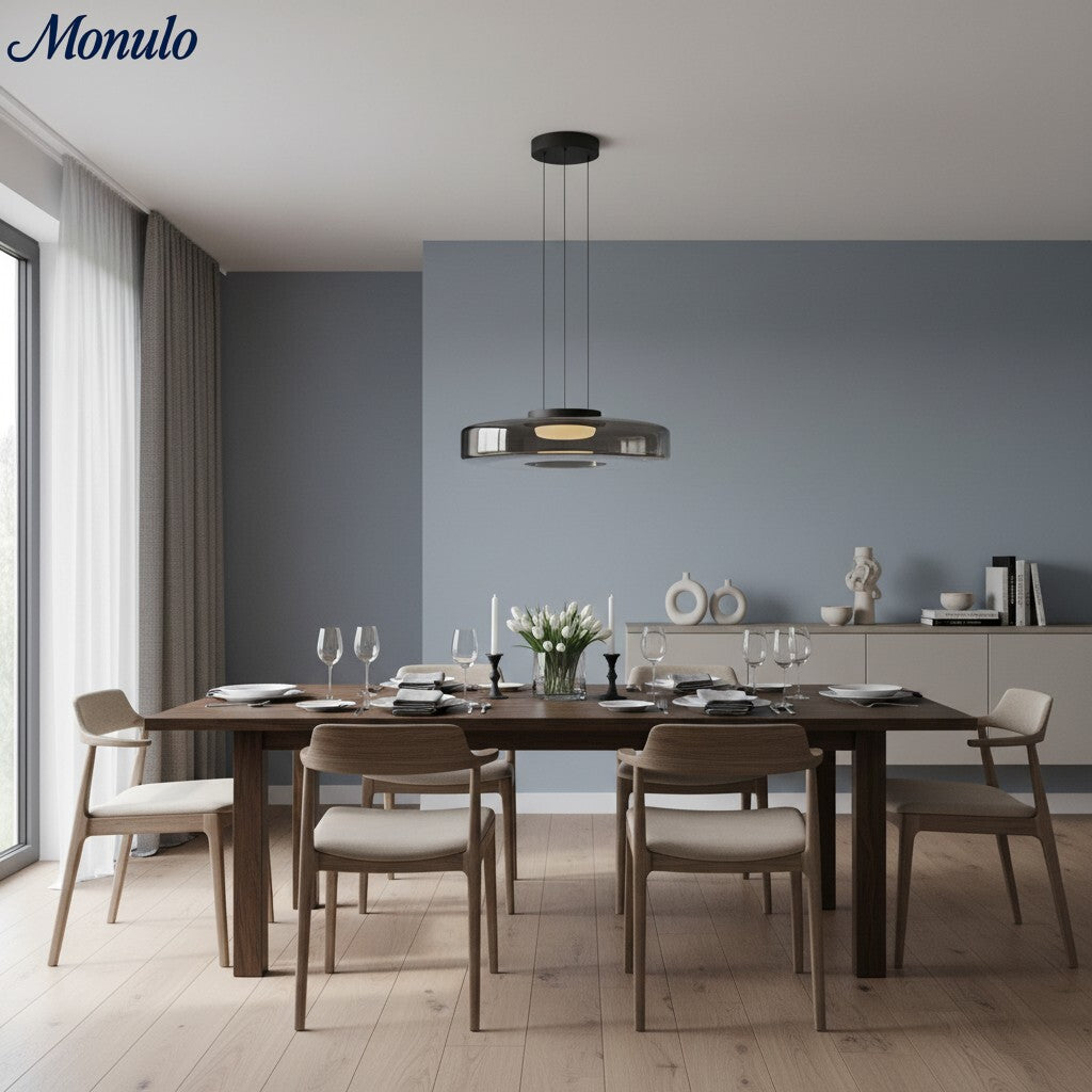 Verdoma Stacked Disc Form Glass Pendant Light Contemporary Nordic Lighting for Kitchens | Esilora