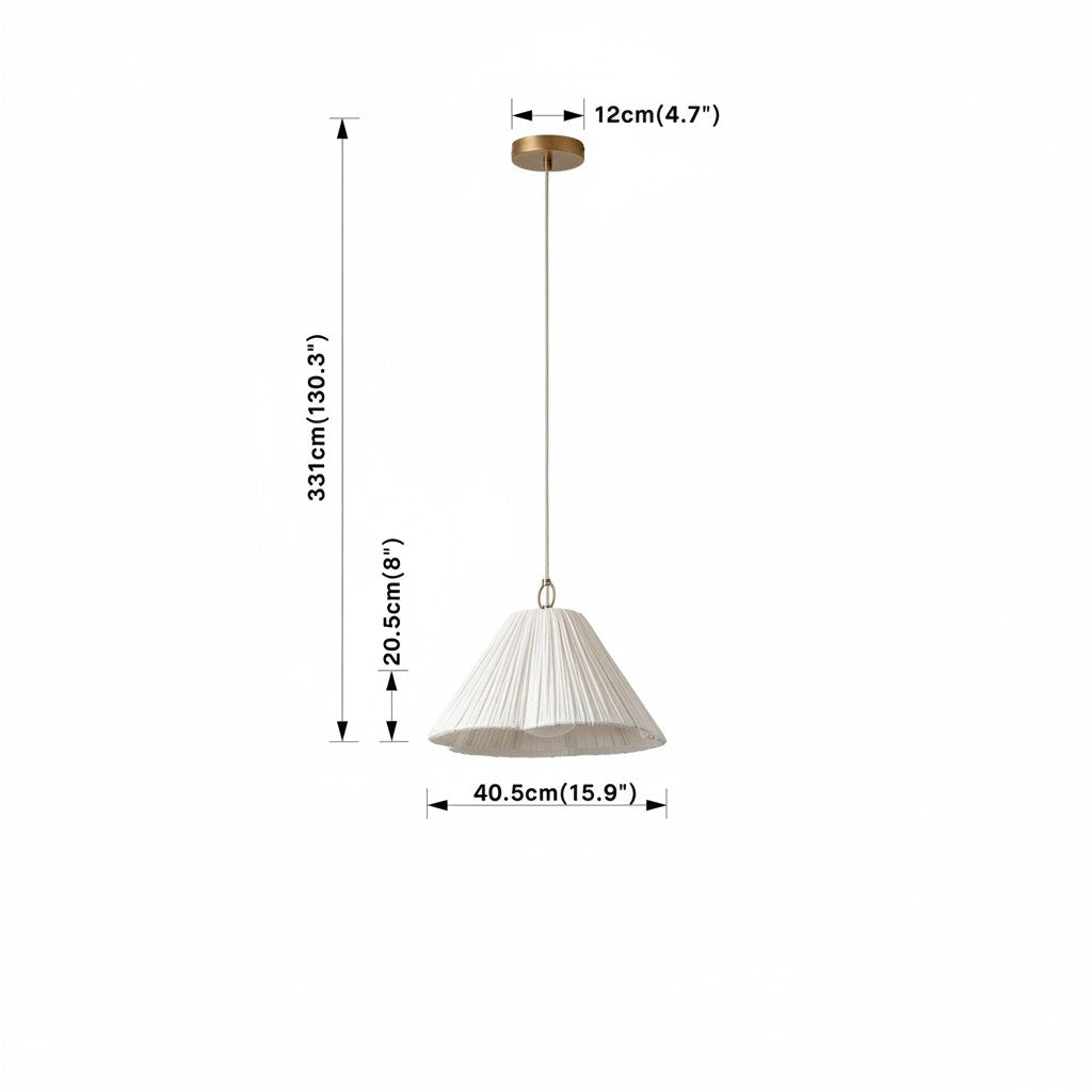 Luminella Textured Scalloped Shade Pendant – Designer Ceiling Light for Contemporary Interiors | Esilora