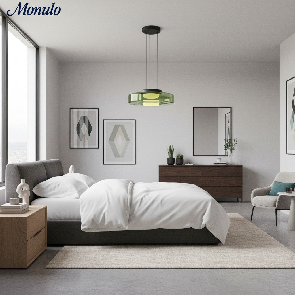 Verdoma Stacked Disc Form Glass Pendant Light Contemporary Nordic Lighting for Kitchens | Esilora