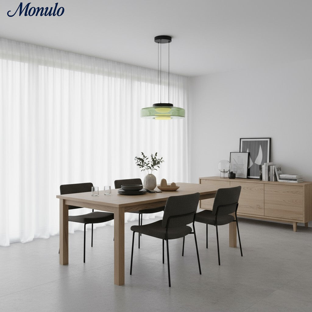 Verdoma Stacked Disc Form Glass Pendant Light Contemporary Nordic Lighting for Kitchens | Esilora