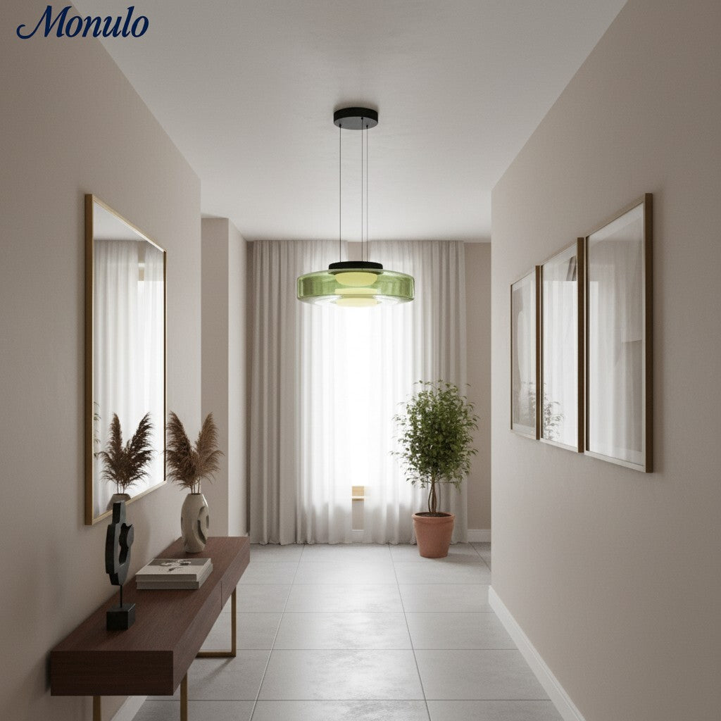 Verdoma Stacked Disc Form Glass Pendant Light Contemporary Nordic Lighting for Kitchens | Esilora