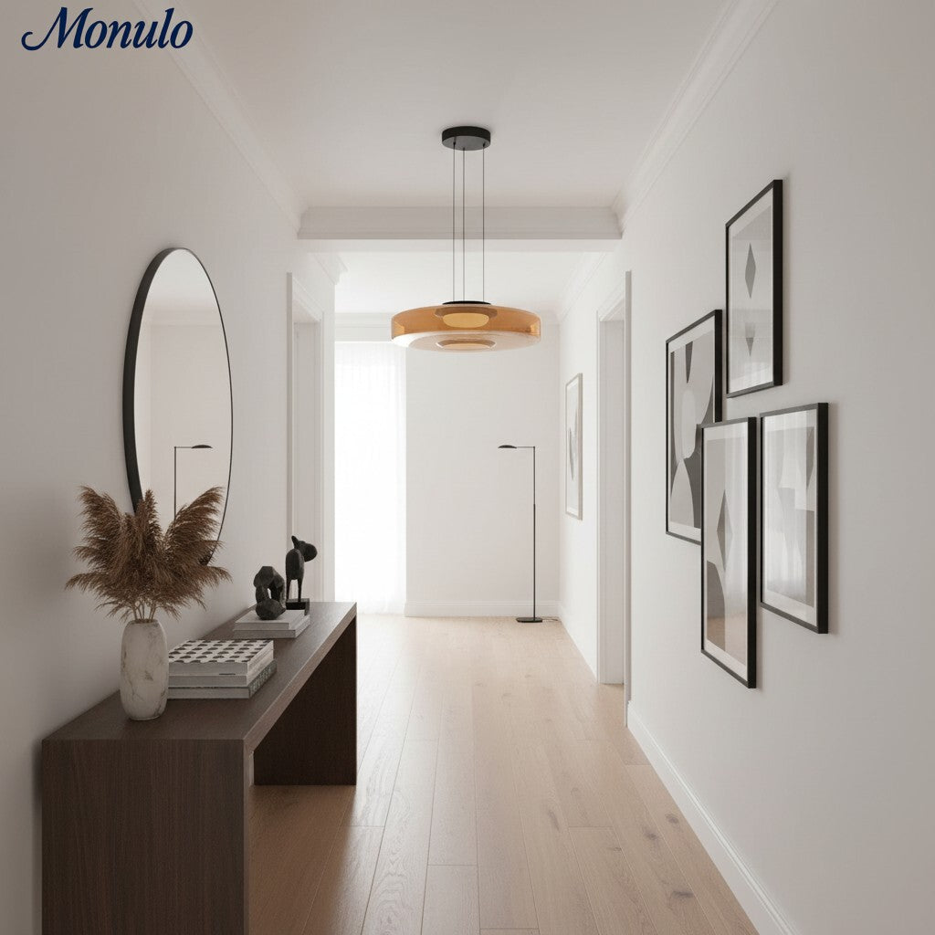 Verdoma Stacked Disc Form Glass Pendant Light Contemporary Nordic Lighting for Kitchens | Esilora