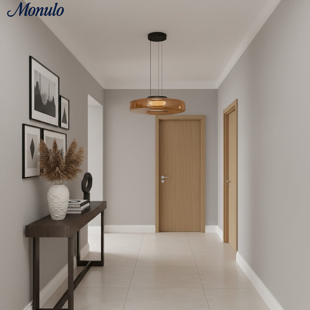 Verdoma Stacked Disc Form Glass Pendant Light Contemporary Nordic Lighting for Kitchens | Esilora