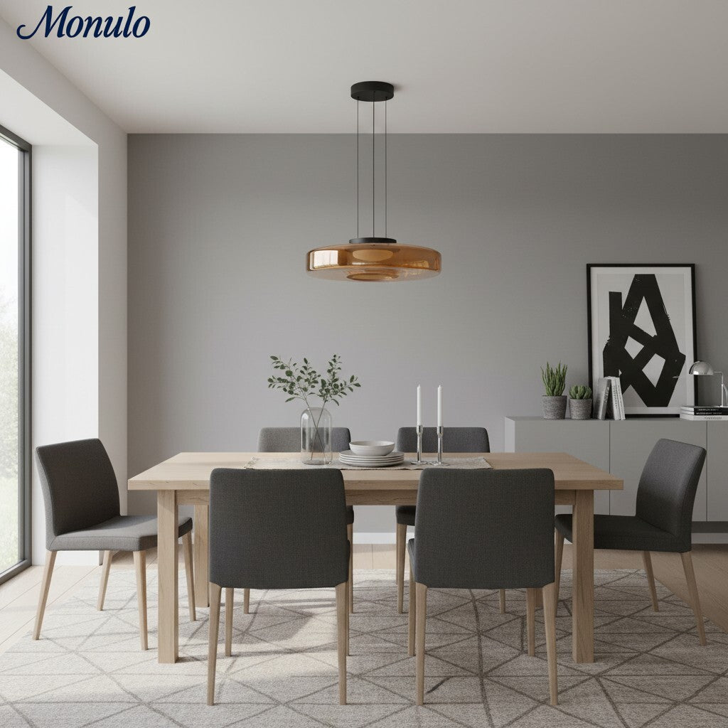 Verdoma Stacked Disc Form Glass Pendant Light Contemporary Nordic Lighting for Kitchens | Esilora