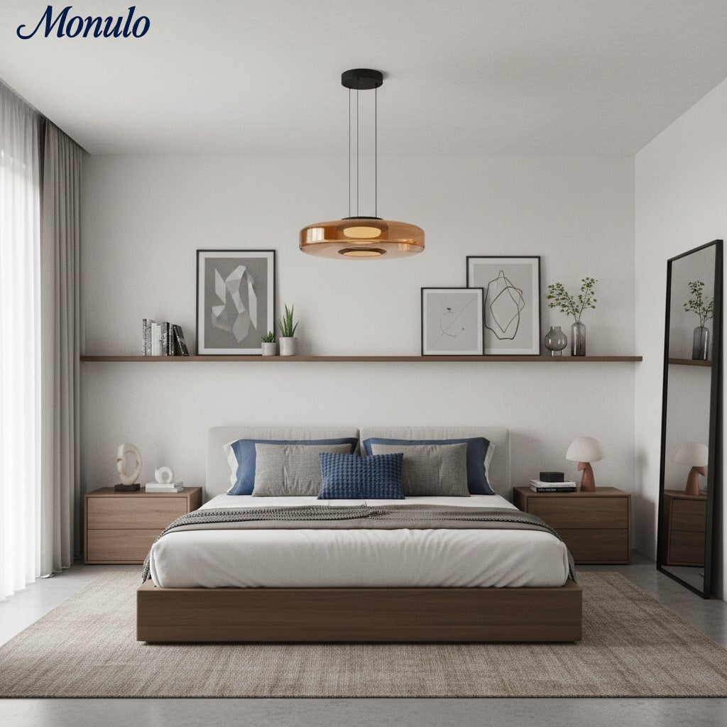 Verdoma Stacked Disc Form Glass Pendant Light Contemporary Nordic Lighting for Kitchens | Esilora