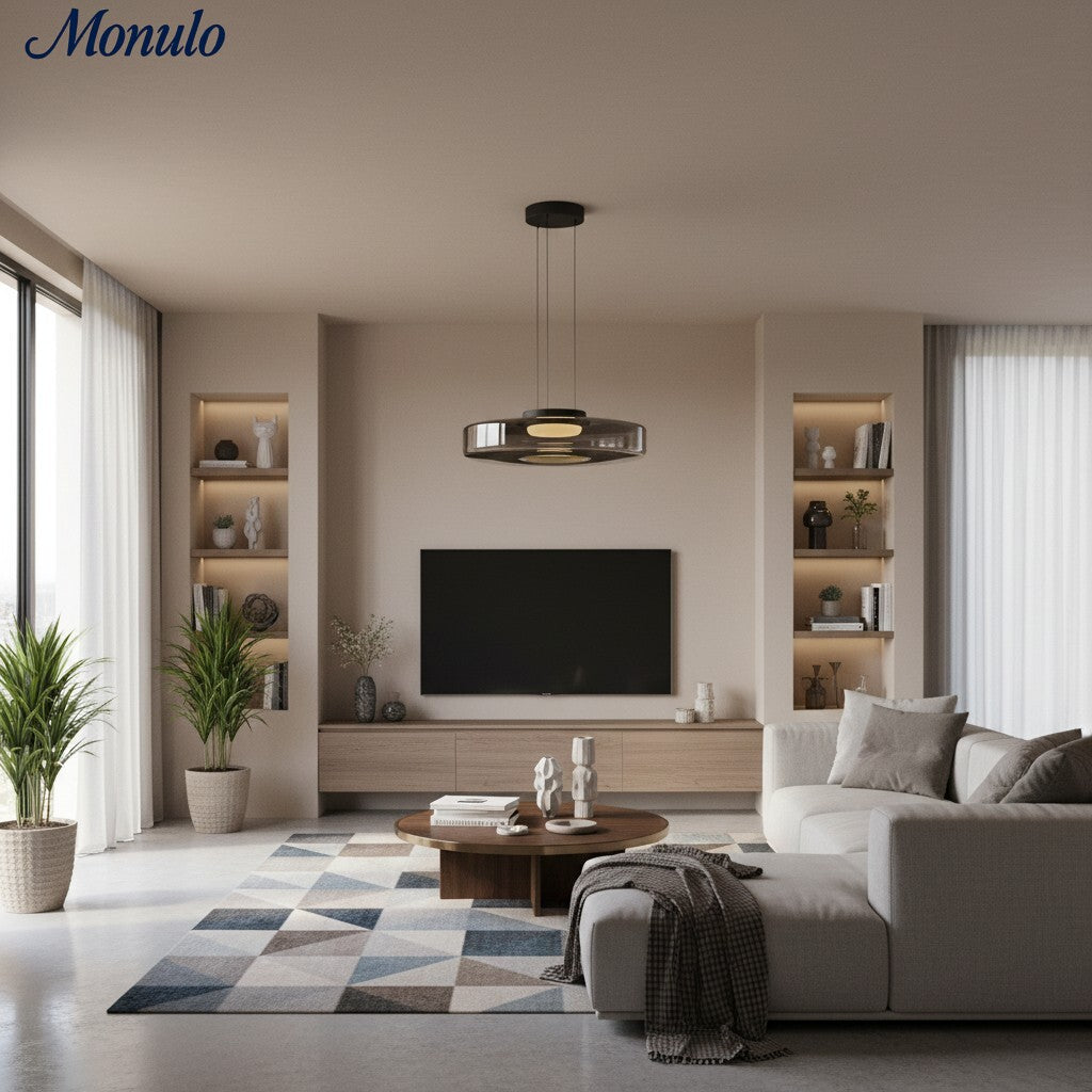 Verdoma Stacked Disc Form Glass Pendant Light Contemporary Nordic Lighting for Kitchens | Esilora