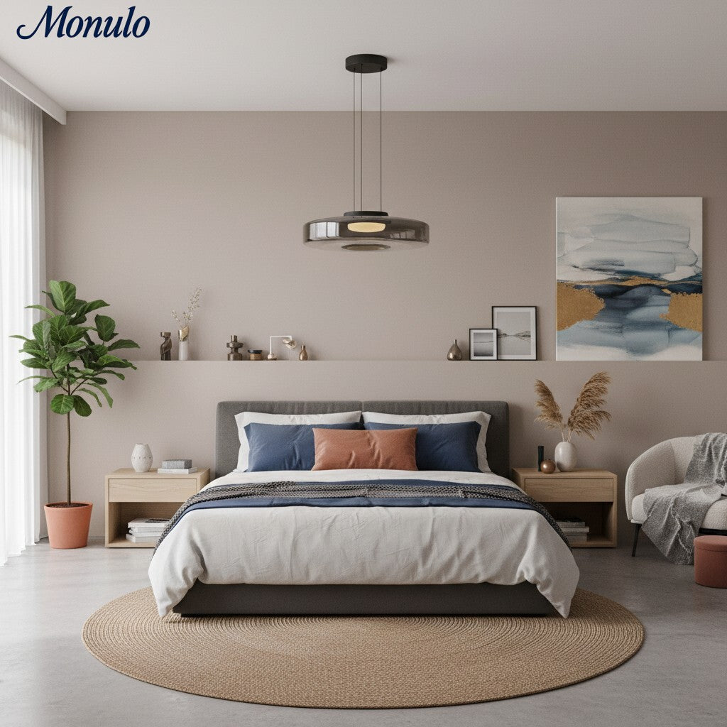 Verdoma Stacked Disc Form Glass Pendant Light Contemporary Nordic Lighting for Kitchens | Esilora