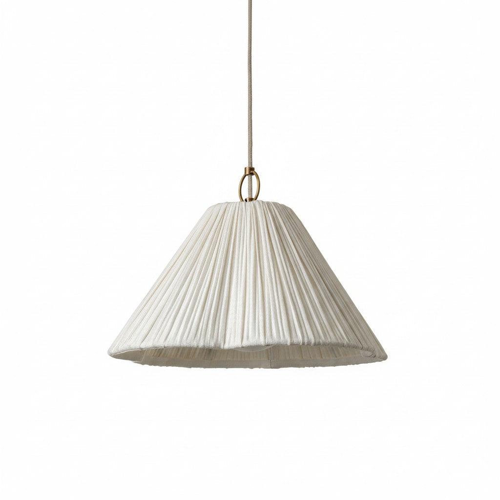 Luminella Textured Scalloped Shade Pendant – Designer Ceiling Light for Contemporary Interiors | Esilora
