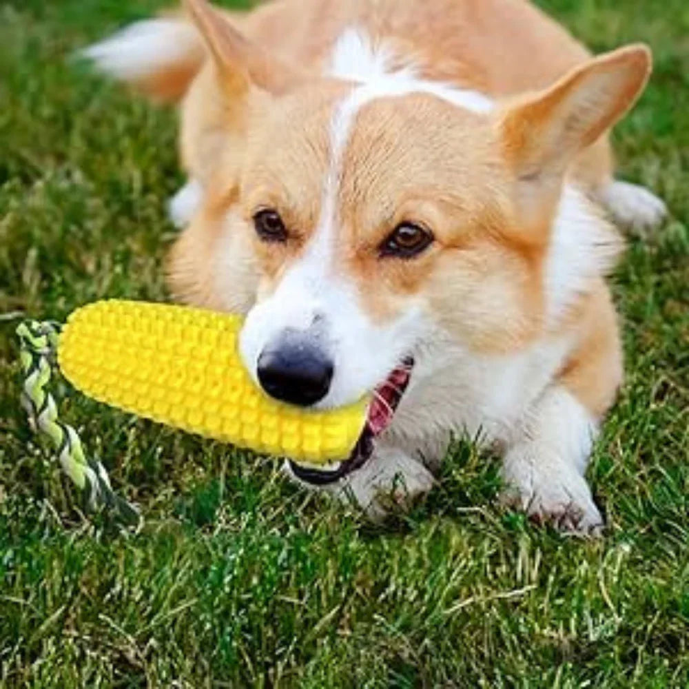 SqueakyCorn Irregular Corn-Shaped Squeaky Dog Chew Toy