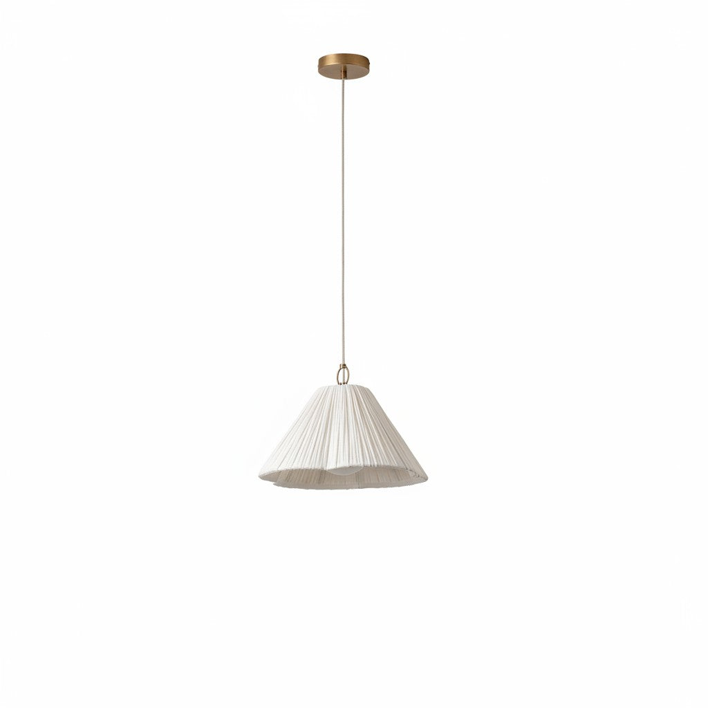 Luminella Textured Scalloped Shade Pendant – Designer Ceiling Light for Contemporary Interiors | Esilora