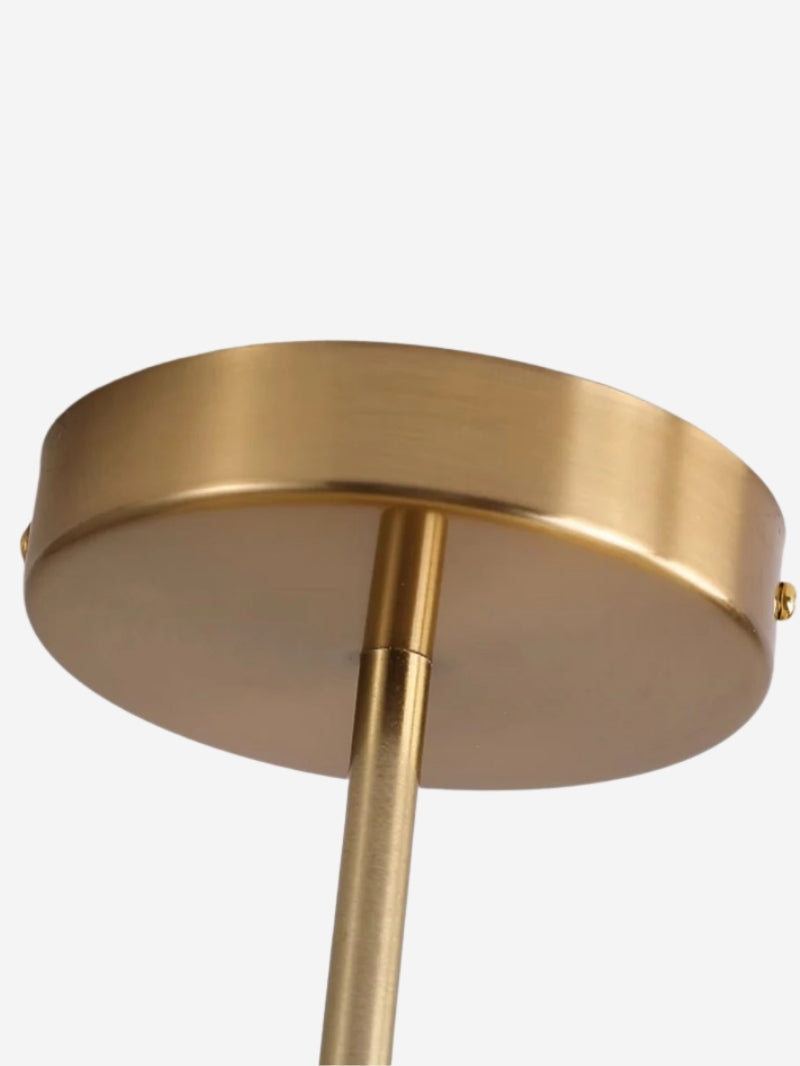 Retro Brass Bauhaus Glass Disc Ceiling Lamp | Esilora