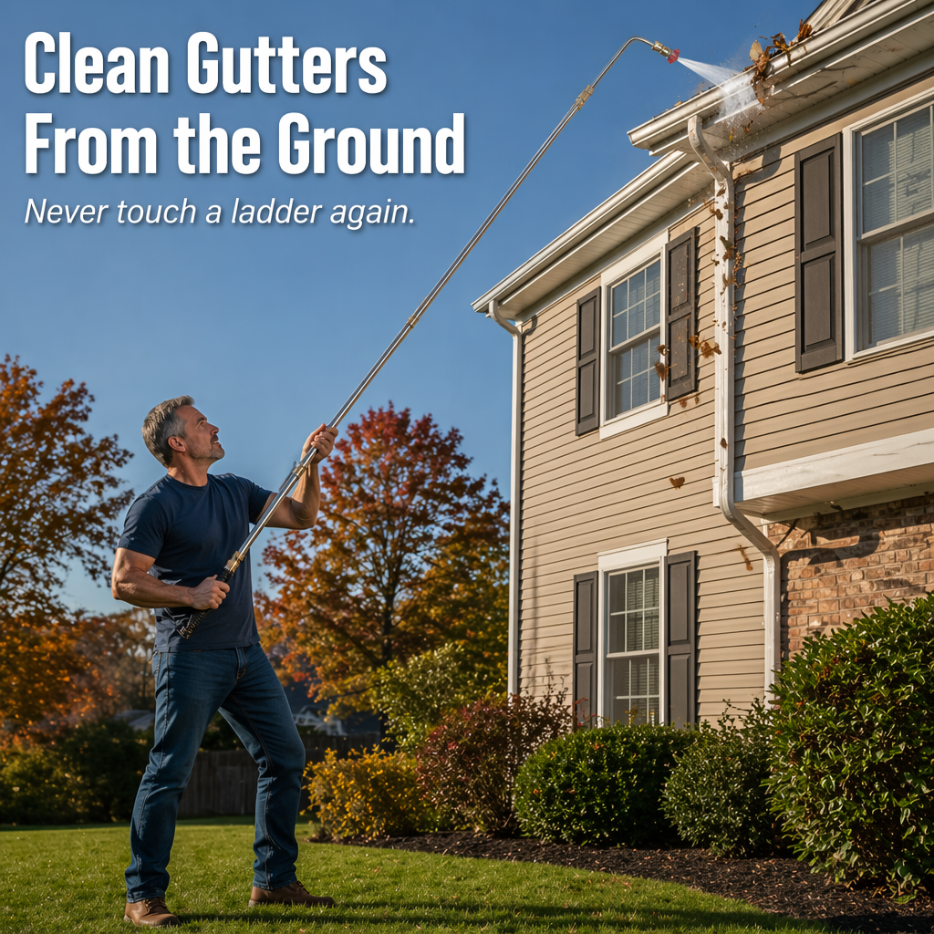 SkySweep — Blast Gutters, Siding & Second-Story Grime Without Climbing a Ladder - Esilora