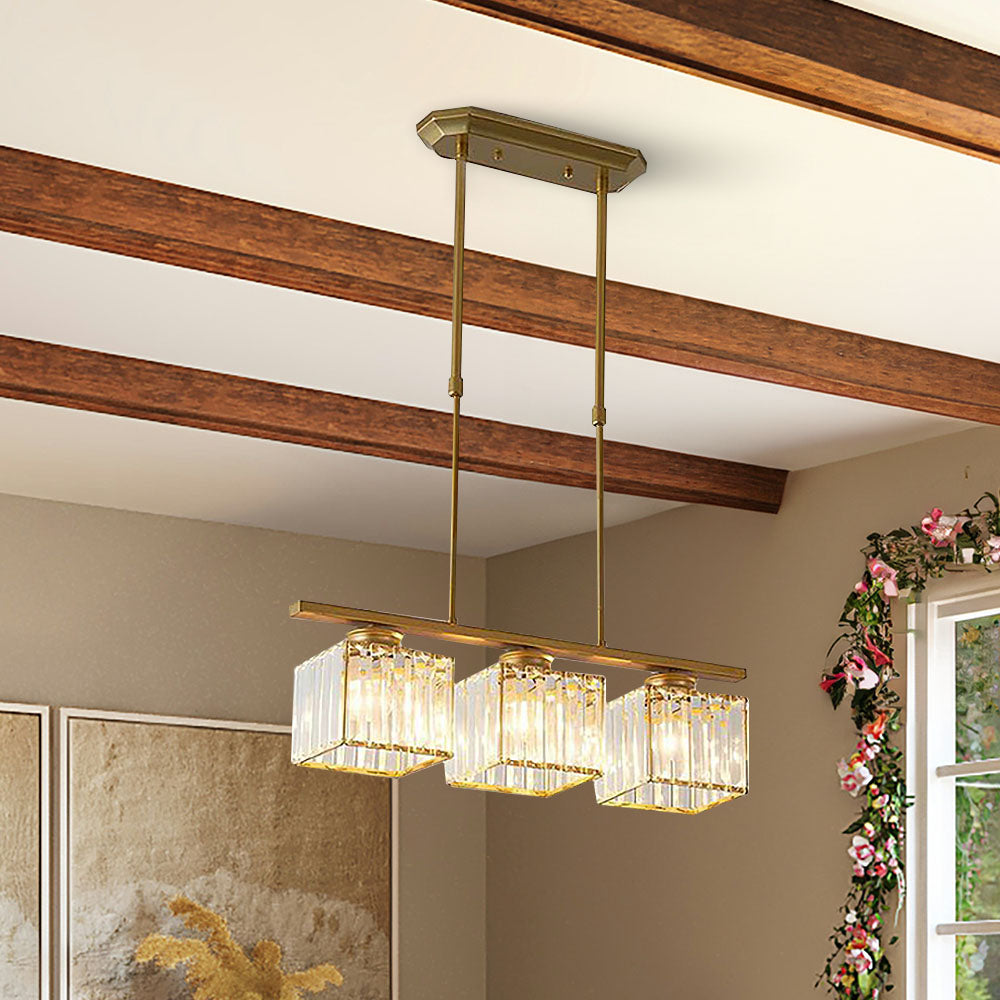 Artesso Art Deco Pendant Lamp — Glass Shades, Adjustable Height