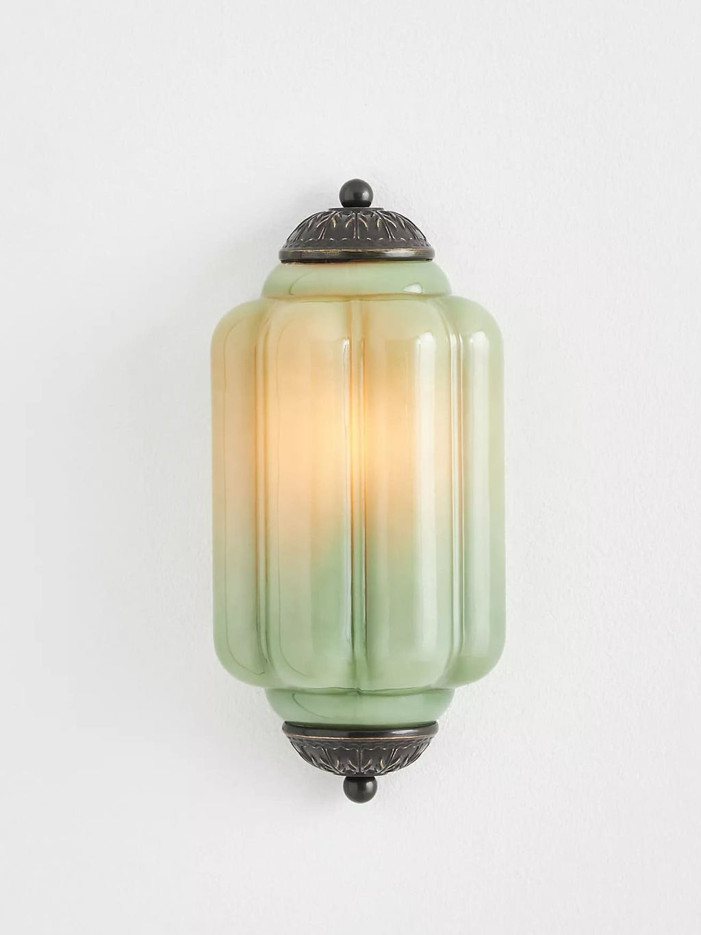 Vintage Milk Glass Flush Eloise Wall Sconce for Bedside Hallway | Esilora