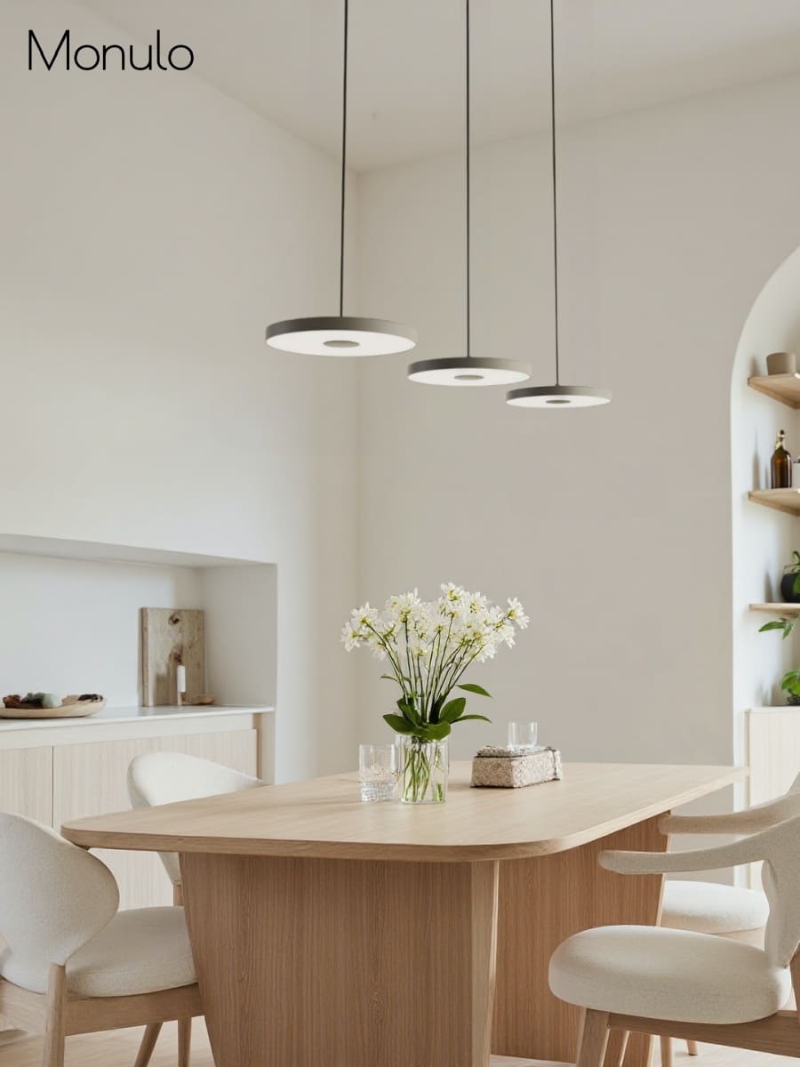 Minimalistische Mehrkopf-Pendelleuchte – Rundes Design für Küche | Esilora
