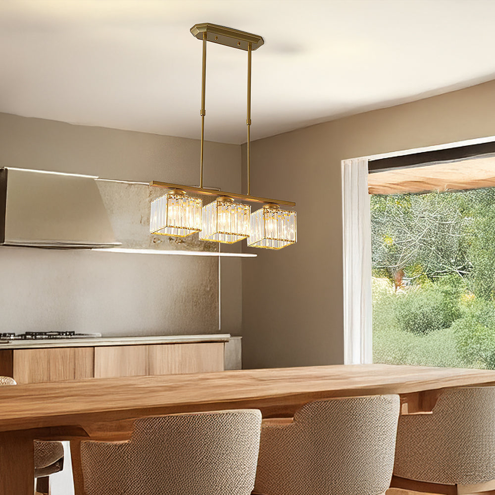 Artesso Art Deco Pendant Lamp — Glass Shades, Adjustable Height