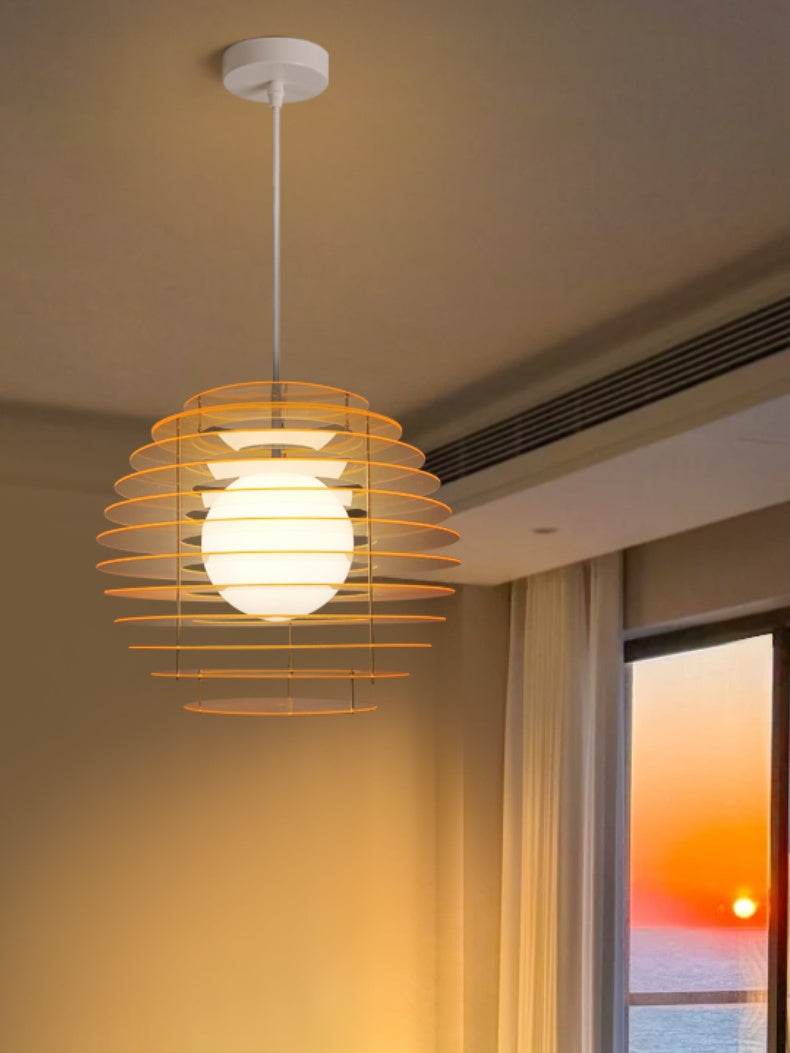 Bauhaus Memphis Acrylic Sunrise Pendant Lamp – AFTTERGLOW S4 | Esilora