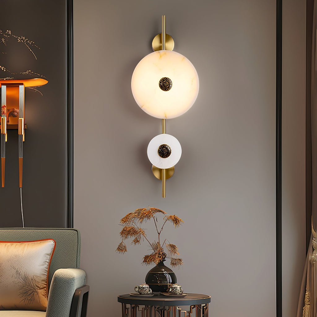 Alabaster Eclipse Wall Light | Esilora