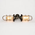 Industrial Cage Wall Sconce Light, Vintage Metal Wall Fixture for Hallways, Vanity, Bar and Bedroom | Esilora