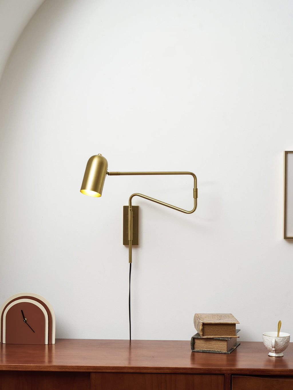 Adjustable Arm Plug In Wall Lamp | Esilora