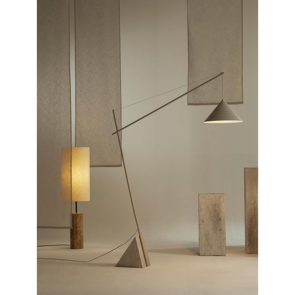 Grande Travertine Floor Lamp | Esilora