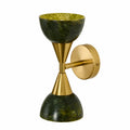 Jade Green Gold Up Down Wall Sconce | Esilora