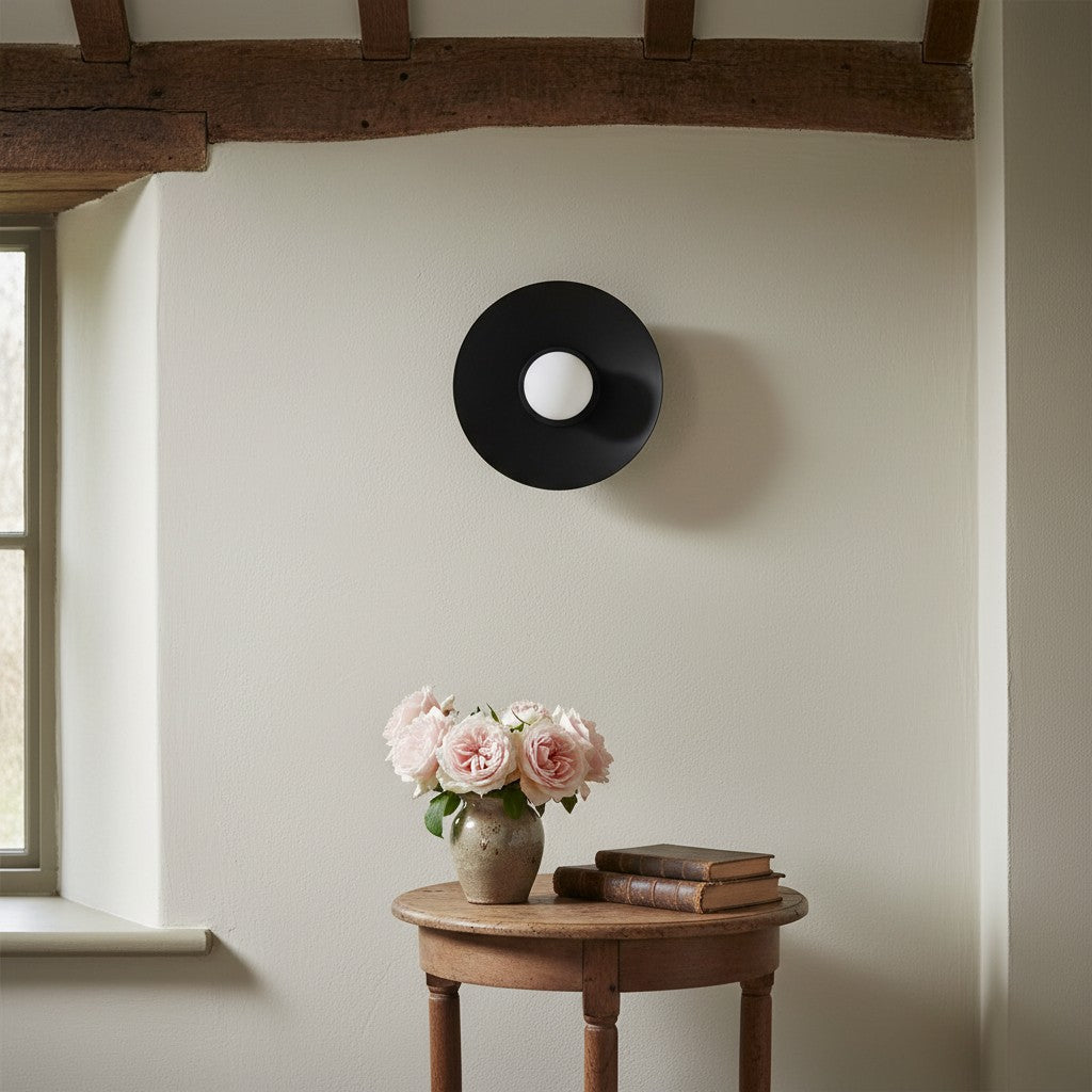 Radiro Globe Metal Finish Wall Sconce – Minimal Design for Vanity and Corridor | Esilora
