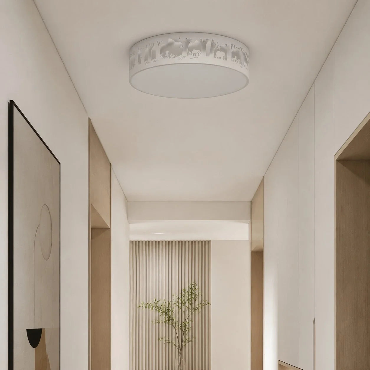 Lampada da soffitto LED a spettro completo con silhouette cava | Esilora