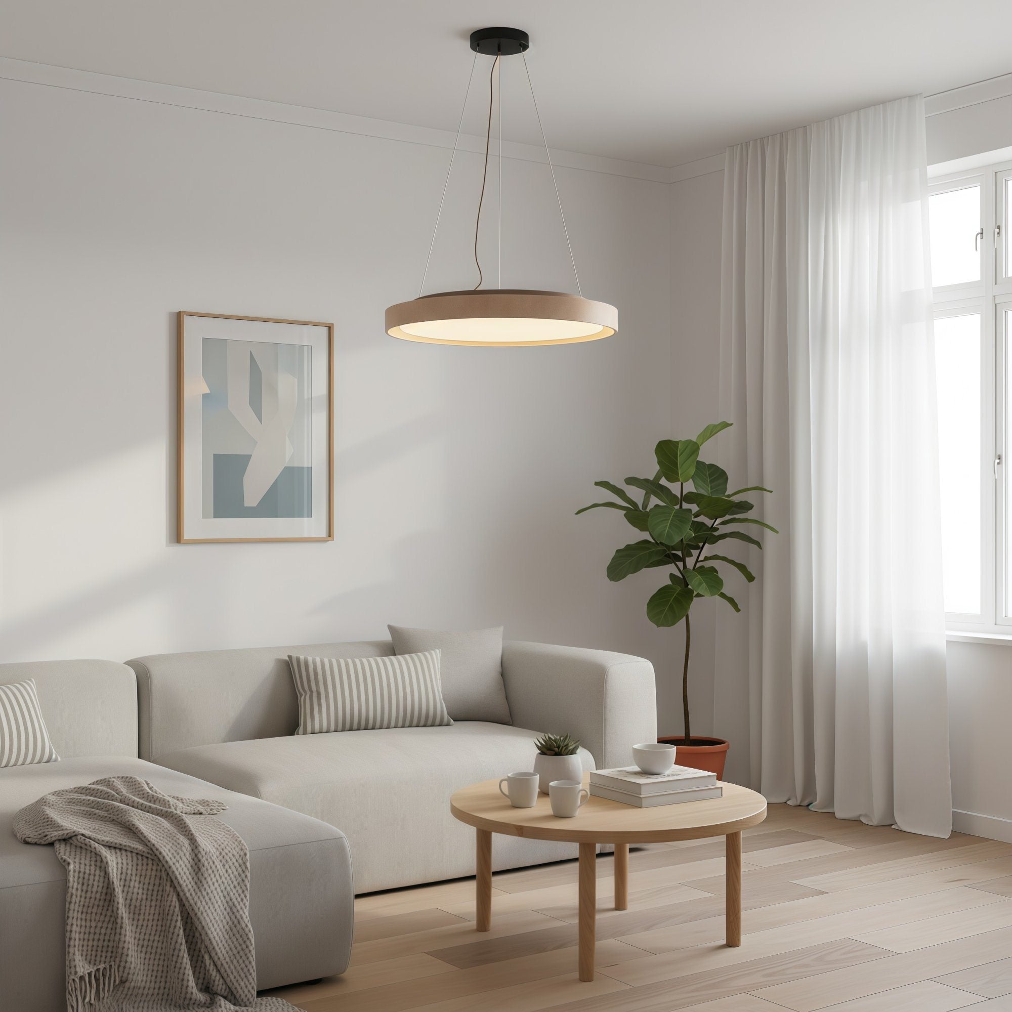 Miravelle Minimalistische Travertin Pendelleuchte – Moderne Lampe für Innenräume | Esilora