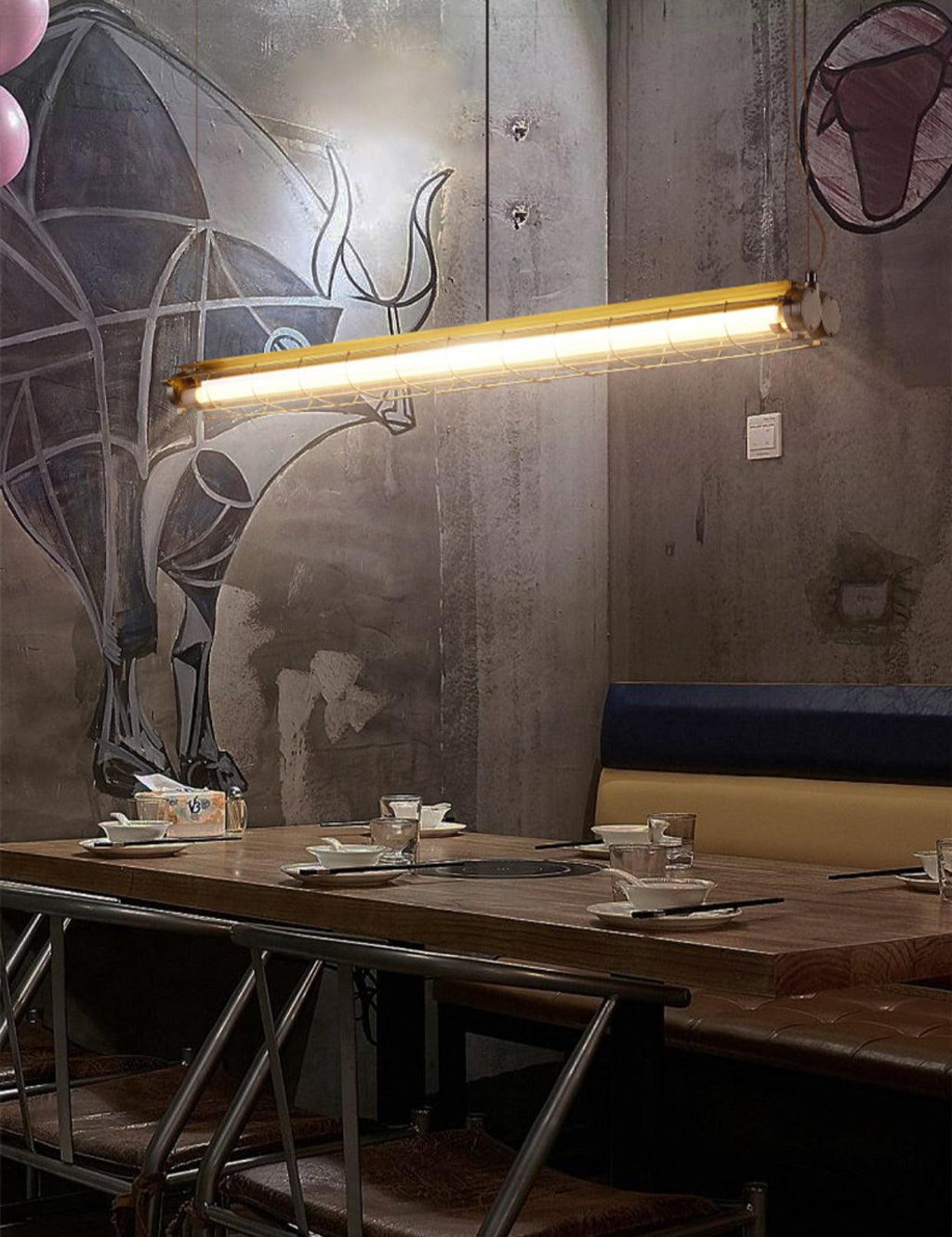 Artisan Glass Linearity Chandelier Iron Metal Glass Polished Silver Finish | Esilora