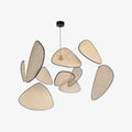 Rivana Modern Woven Rattan Chandelier – Metal Bamboo Pendant Light for Kitchens and Lounges N41 | Esilora