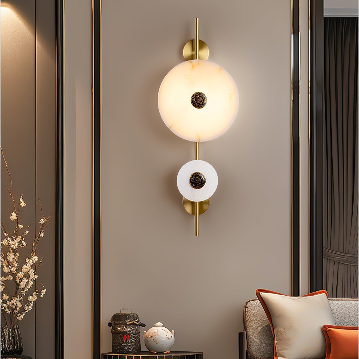 Alabaster Eclipse Wall Light | Esilora