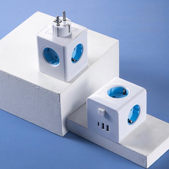 Power Cube Extension with 4 Outlets and USB Charging Ports - Esilora