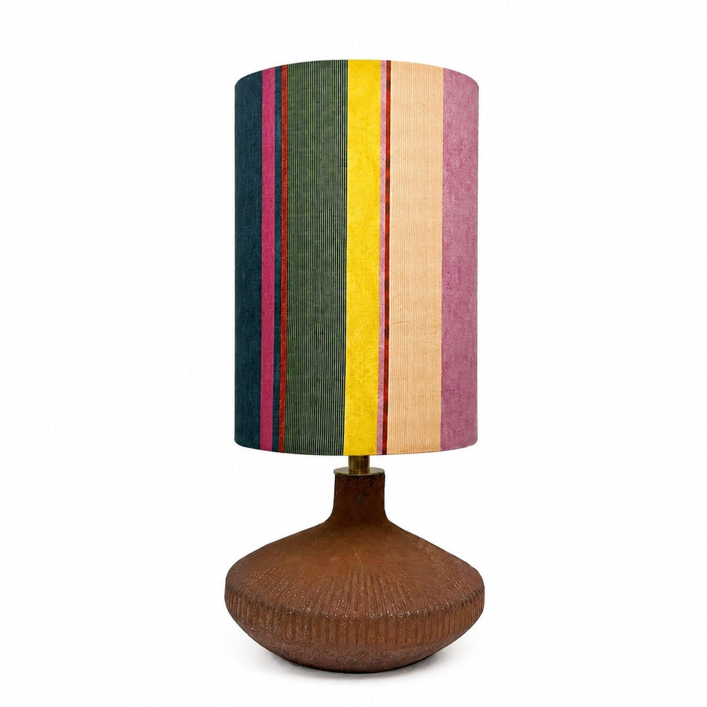 Liberty-Style Fabric Shade Ceramic Table Lamp for Bedside Ambient Lighting | Esilora