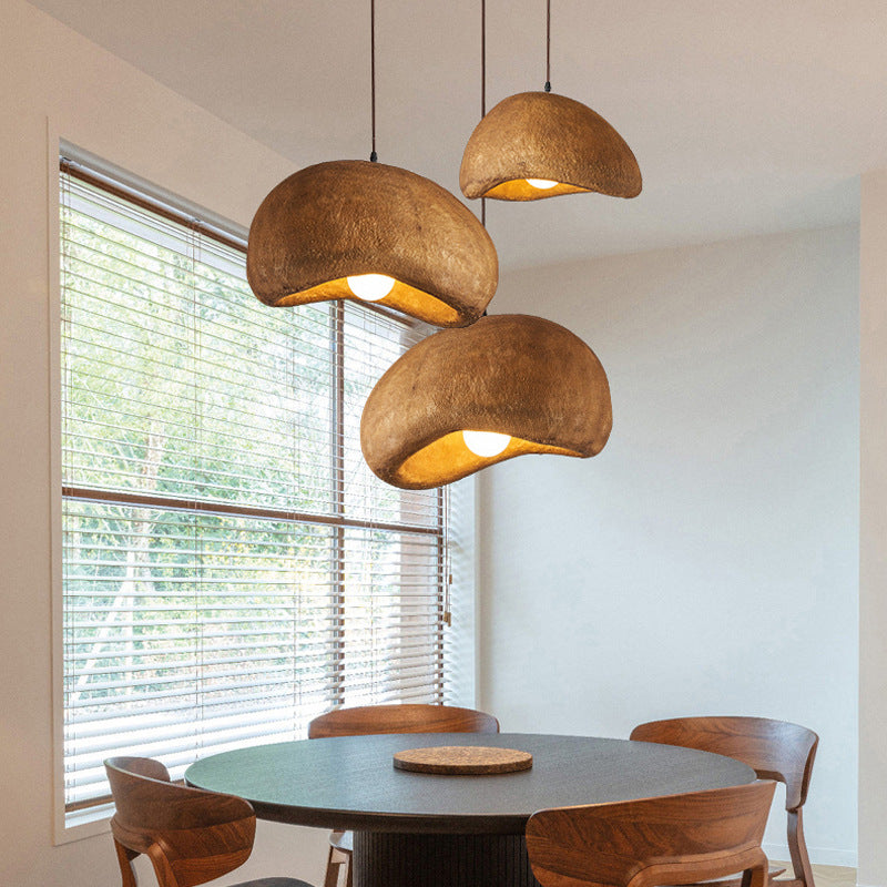 Wabi-Sabi Coffee Cloud Japandi Resin Pendant Light | Esilora