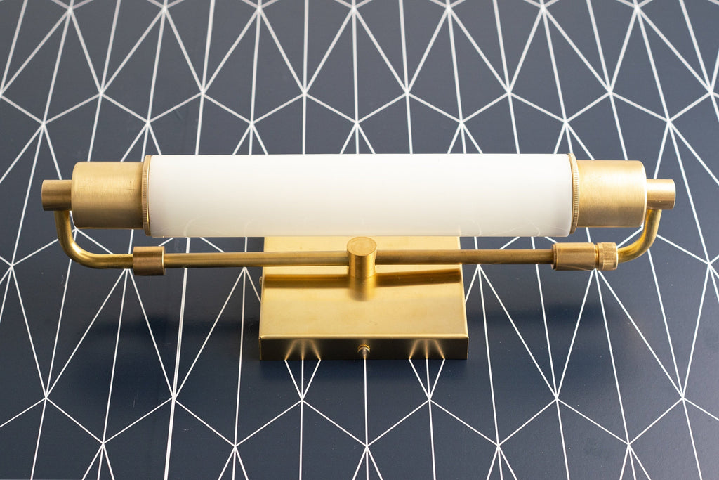 Ornato Luxe Modern Vanity Sconce - Art Deco Wall Light with Cylinder Shade | Esilora