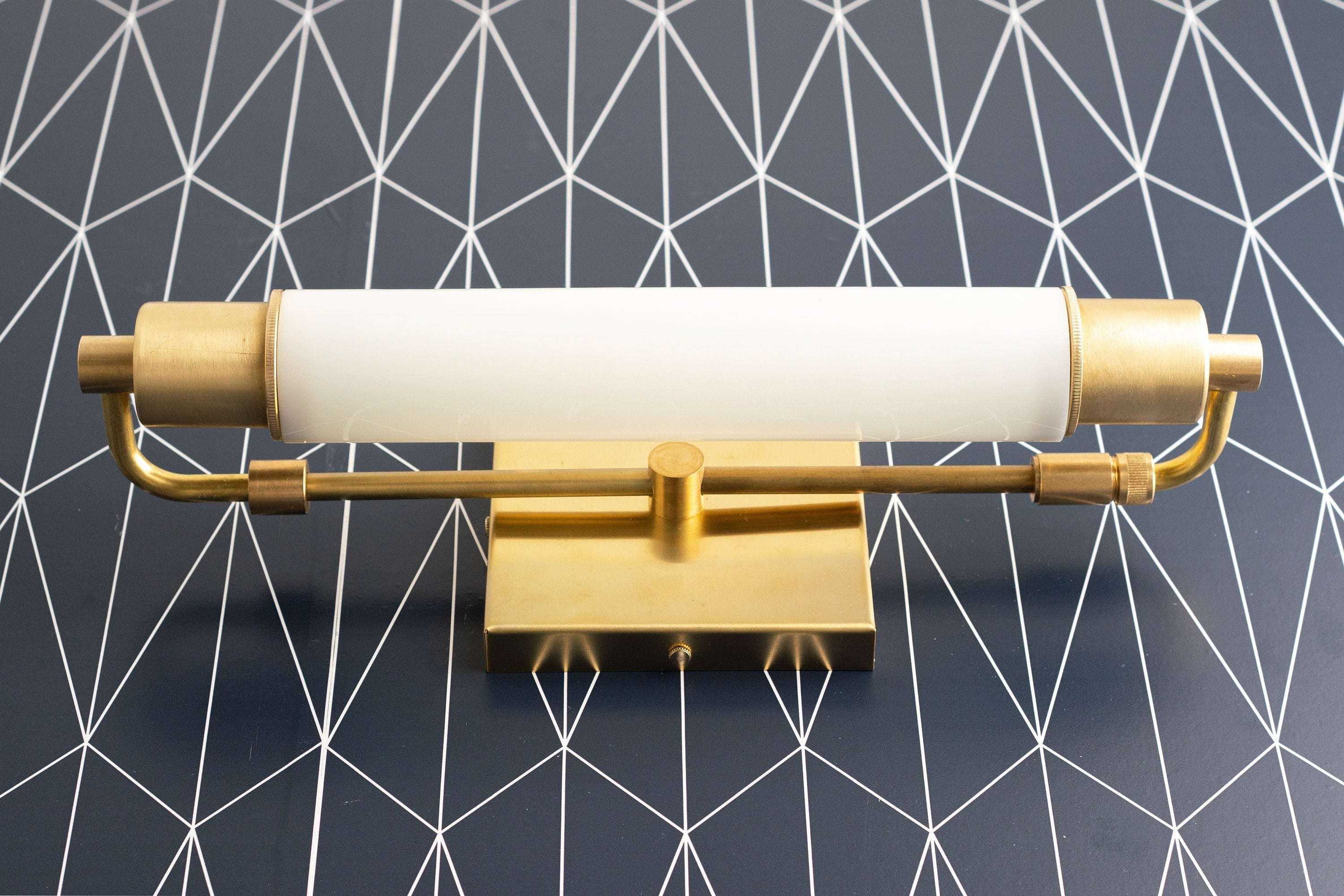 Ornato Luxe Modern Vanity Sconce - Art Deco Wall Light with Cylinder Shade | Esilora