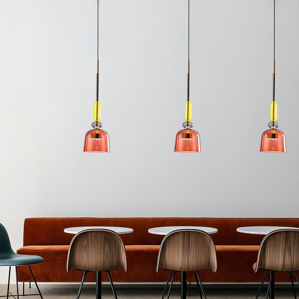 Hand Blown Glass Pendant Lamp - Colorful Candy Iron Mixed Color Indoor | Esilora