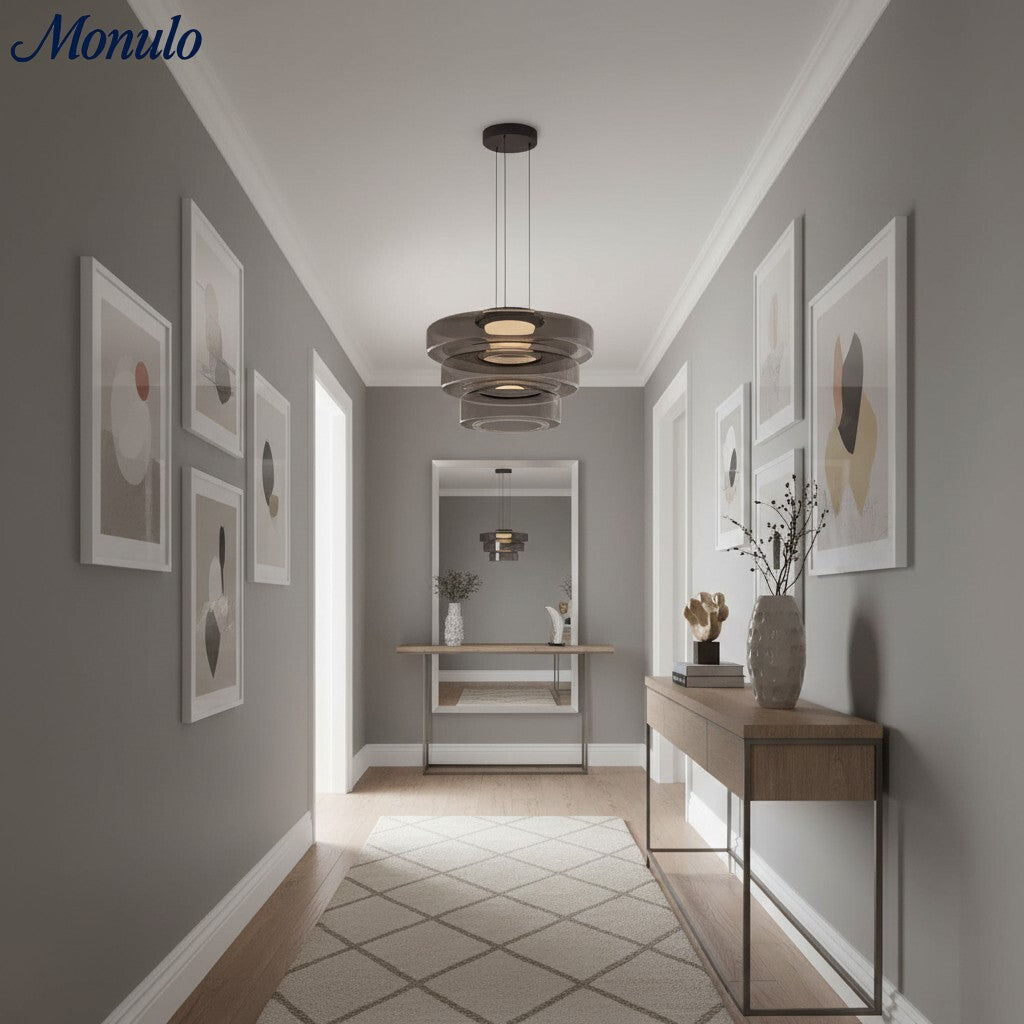 Verdoma Stacked Disc Form Glass Pendant Light Contemporary Nordic Lighting for Kitchens | Esilora