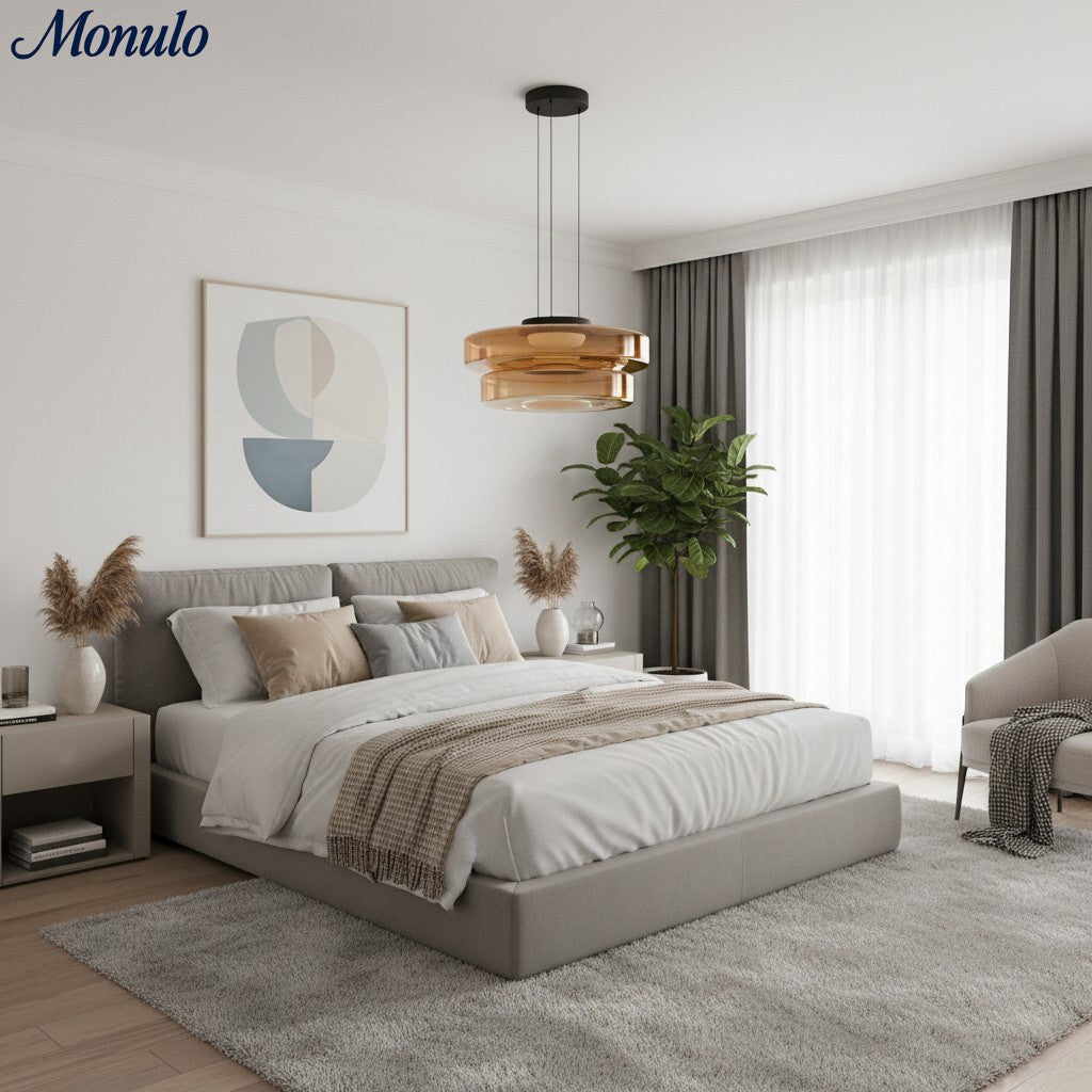 Verdoma Stacked Disc Form Glass Pendant Light Contemporary Nordic Lighting for Kitchens | Esilora