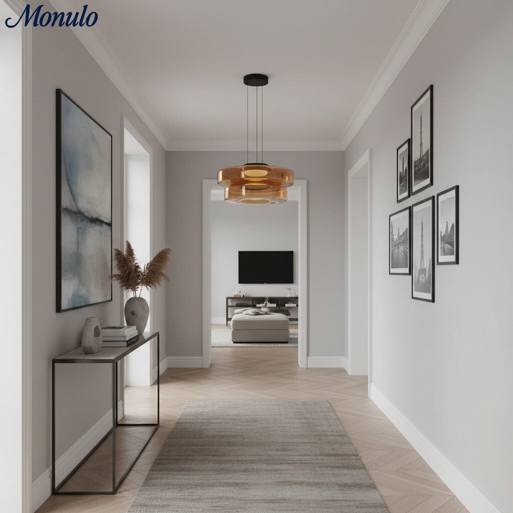 Verdoma Stacked Disc Form Glass Pendant Light Contemporary Nordic Lighting for Kitchens | Esilora